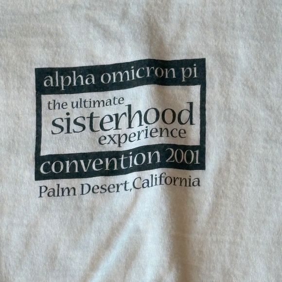 Alpha Omicron Pi Vintage 2001 Convention T-Shirt - Picture 2 of 10